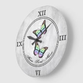Rainbow Butterfly Floral Acrylwand Grote Klok (Hoek)