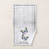 Rainbow Butterfly Floral Bath Towel Set Bad Handdoek (Handdoek)