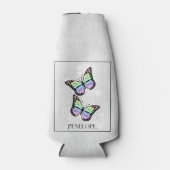 Rainbow Butterfly Floral, gepersonaliseerd Flesjeskoeler (Voorkant)