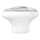 Rainbow Butterfly Floral, gepersonaliseerd Keramische Knop (Zijkant)