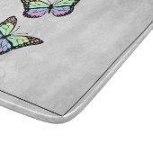 Rainbow Butterfly Floral, gepersonaliseerd Snijplank (Hoek)