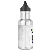 Rainbow Butterfly Floral, gepersonaliseerd Waterfles (Links)