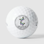 Rainbow Butterfly Floral Golf Balls Golfballen (Voorkant)