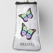 Rainbow Butterfly Floral Golf Head Hoesje Golfheadcover (Draai 90)
