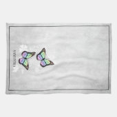 Rainbow Butterfly Floral Kitchen Towel Theedoek (Horizontaal)