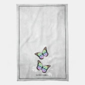 Rainbow Butterfly Floral Kitchen Towel Theedoek (Verticaal)