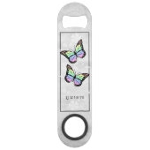 Rainbow Butterfly Floral Personalized Bar Key Speed Flessenopener (Voorkant)