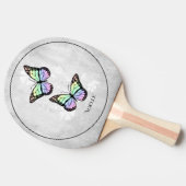 Rainbow Butterfly Floral Ping Pong Paddle Tafeltennisbatje (Zijkant)