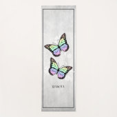 Rainbow Butterfly Floral Yoga Mat (Voorkant)