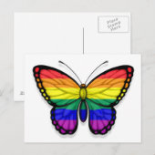 Rainbow Butterfly Gay Pride Flag Briefkaart (Voorkant / Achterkant)