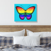 Rainbow Butterfly Gay Pride Vlag Canvas Afdruk (Insitu (Slaapkamer))