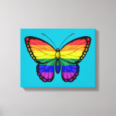 Rainbow Butterfly Gay Pride Vlag Canvas Afdruk (Voorkant)
