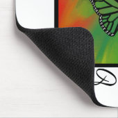 Rainbow Butterfly - gepersonaliseerde Mousepad Muismat (Hoek)
