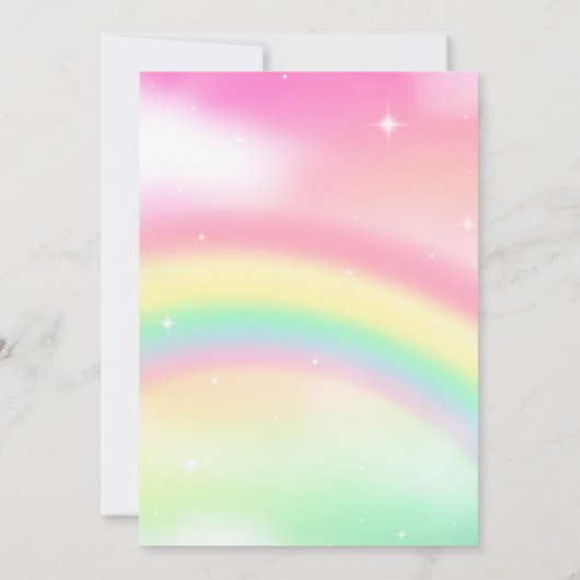 Rainbow Butterfly Girl Verjaardag Kaart (Achterkant)