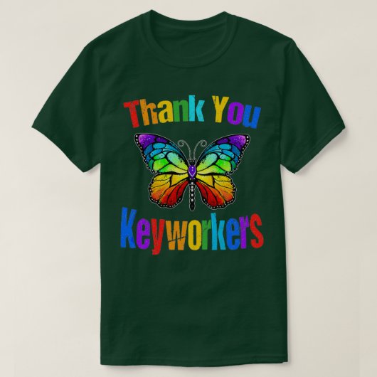 Rainbow Butterfly Hartelijk dank T-shirt (Design voorkant)