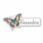 Rainbow Butterfly ID Sticker (Voorkant)
