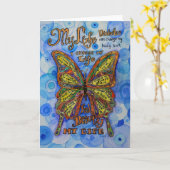 Rainbow Butterfly Inspirerend Diabetes-kaarten Kaart (Gele Bloem)