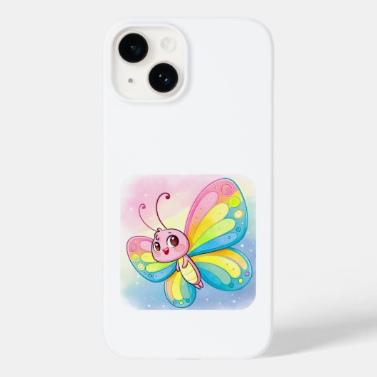 Rainbow Butterfly iPhone / iPad hoesje (Achterkant)