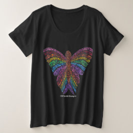 Rainbow Butterfly (levendig) - Plus Size T-shirt