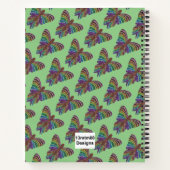 Rainbow Butterfly (lichtgroen) - Notitieboek (Achterkant)