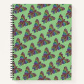 Rainbow Butterfly (lichtgroen) - Notitieboek (Voorkant)