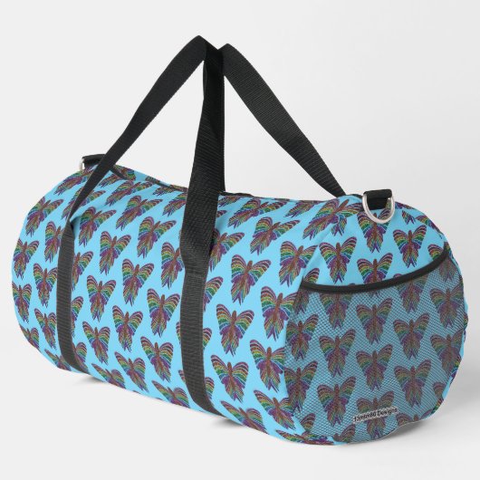 Rainbow Butterfly (light blue) - Duffel Bag Plunjezak (Rechterhoek)
