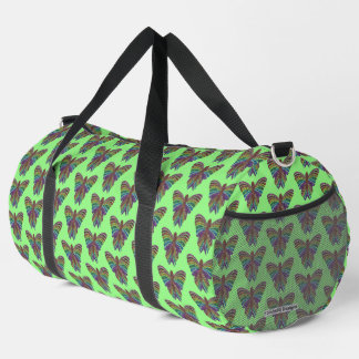 Rainbow Butterfly (light green) - Duffel Bag Plunjezak