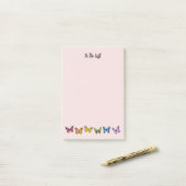 Rainbow Butterfly Pattern Large Post-It Notes (Op bureau)