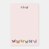 Rainbow Butterfly Pattern Large Post-It Notes (Voorkant)