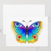 Rainbow Butterfly Peacock Eye Aankondiging (Voorkant / Achterkant)