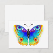 Rainbow Butterfly Peacock Eye Aankondiging (Voorkant / Achterkant)