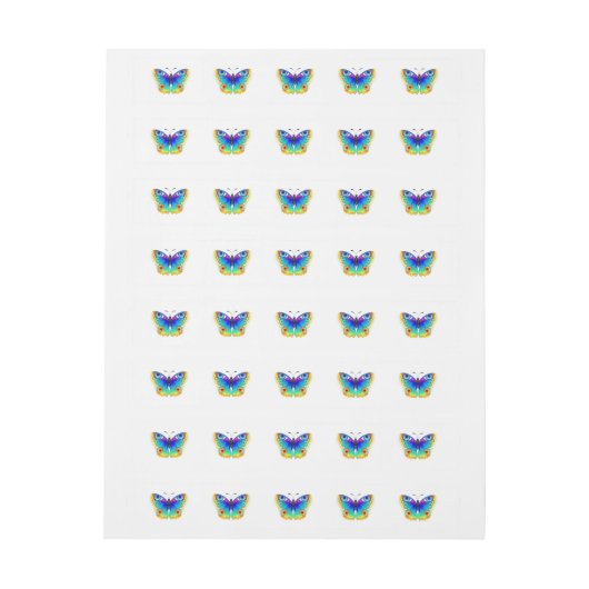 Rainbow Butterfly Peacock Eye Adreslabel Wikkel (Vel)