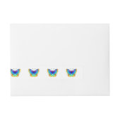 Rainbow Butterfly Peacock Eye Adreslabel Wikkel (Voorkant)