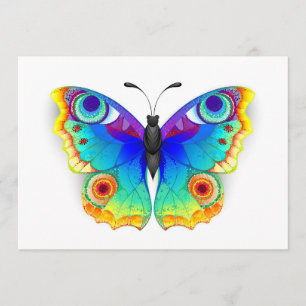 Rainbow Butterfly Peacock Eye Advieskaart
