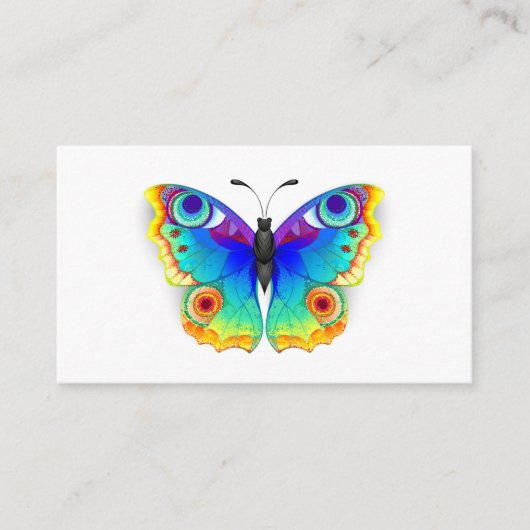 Rainbow Butterfly Peacock Eye Advieskaart (Voorkant)