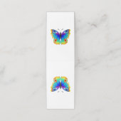 Rainbow Butterfly Peacock Eye Afsprakenkaart (Buitenkant ongevouwen)