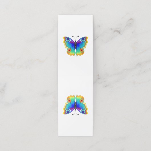 Rainbow Butterfly Peacock Eye Afsprakenkaart (Buitenkant ongevouwen)