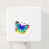 Rainbow Butterfly Peacock Eye Bedankjes Labels (In situ)
