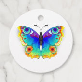 Rainbow Butterfly Peacock Eye Bedankjes Labels (Voorkant)