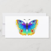 Rainbow Butterfly Peacock Eye Bedankkaart (Voorkant)