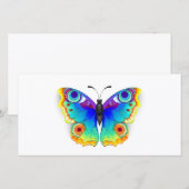 Rainbow Butterfly Peacock Eye Bedankkaart (Voorkant / Achterkant)