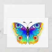 Rainbow Butterfly Peacock Eye Bedankkaart (Voorkant / Achterkant)
