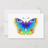Rainbow Butterfly Peacock Eye Bedankkaart (Voorkant)