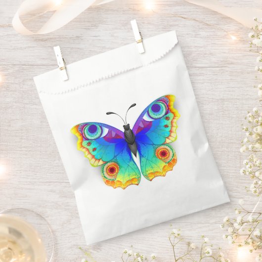 Rainbow Butterfly Peacock Eye Bedankzakje (Geknipt)