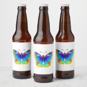 Rainbow Butterfly Peacock Eye Bier Etiket (Flessen)