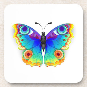 Rainbow Butterfly Peacock Eye Bier Onderzetter
