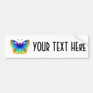 Rainbow Butterfly Peacock Eye Bumpersticker