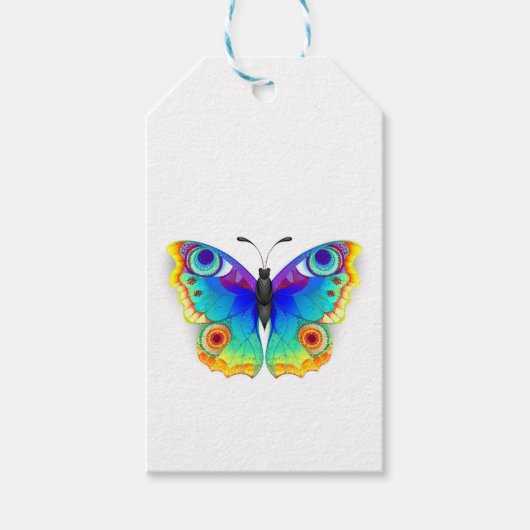 Rainbow Butterfly Peacock Eye Cadeaulabel (Voorkant)