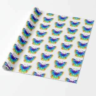 Rainbow Butterfly Peacock Eye Cadeaupapier