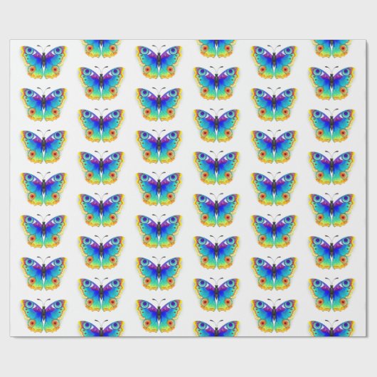 Rainbow Butterfly Peacock Eye Cadeaupapier (Vlak)